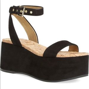Sam Edelman Henley platform sandals black suede